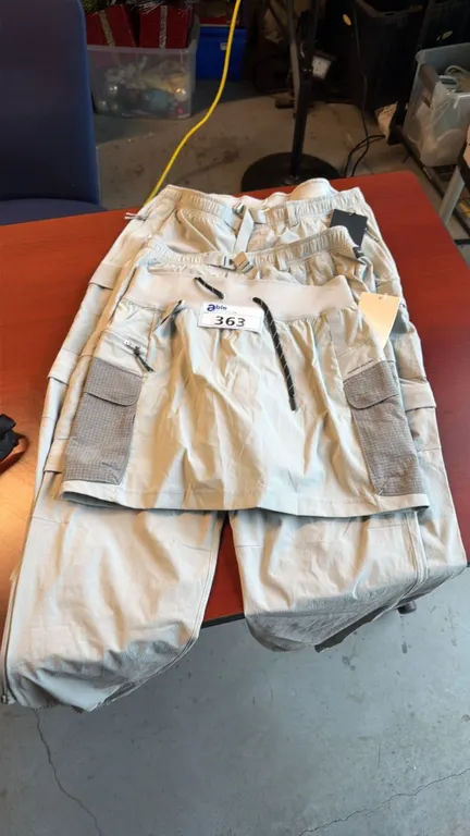 2 PAIRS OF GREY CARGO PANTS & 1 GREY CARGO SKIRT