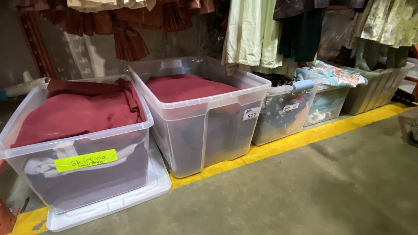 7 BOXES OF ASSORTED BACK DROPS, DRAPES, SHEERS, CURTAINS AND HANGERS