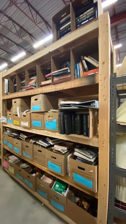4 SHELVES OF BOOKS AND MAGAZINES