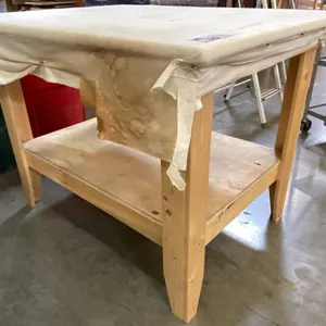 WOODEN WORK TABLE - APPROX. 4FT X 3FT X 3FT HIGH