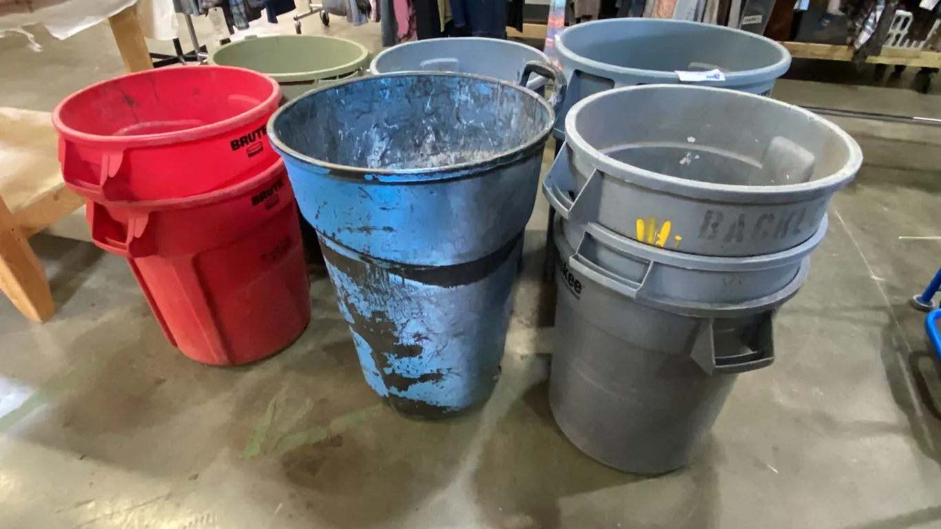 GROUP OF 10 GARBAGE BINS