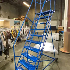 CANWAY MODEL 10H MOBILE WAREHOUSE STAIRS - 7 1/2FT TO STANDING PLATFORM, MAX RATED LOAD 400 LBS