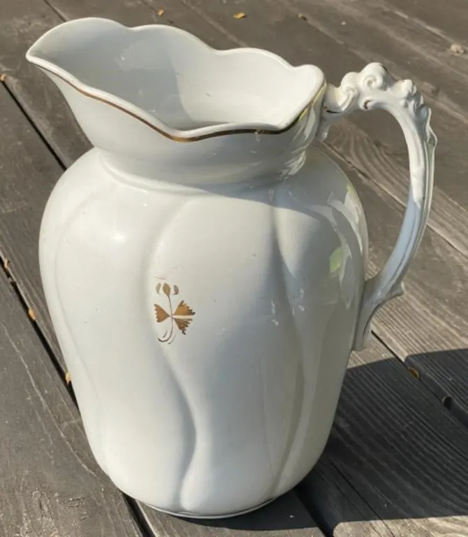 Ironstone Tea Leaf Pitcher