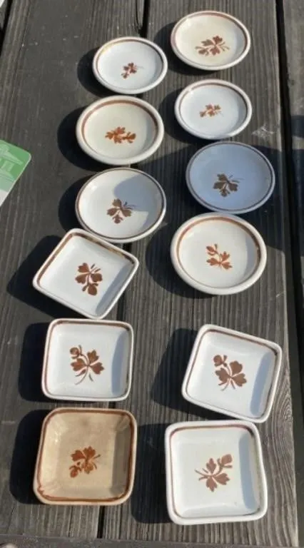 Ironstone Tea Leaf Butter Pads