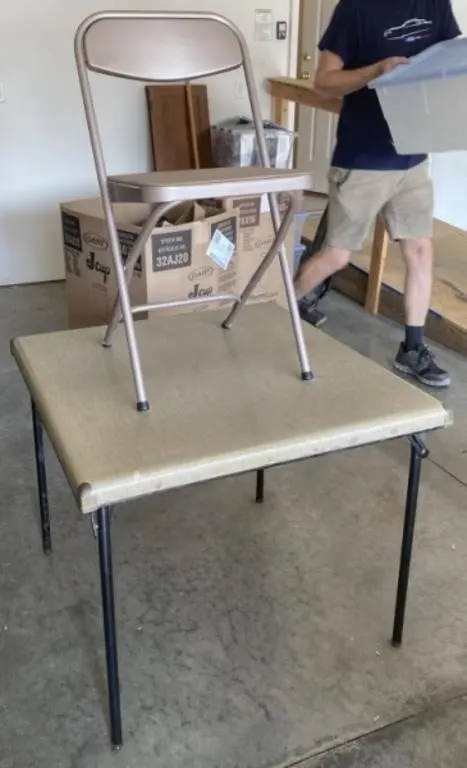 Card Table and Chair