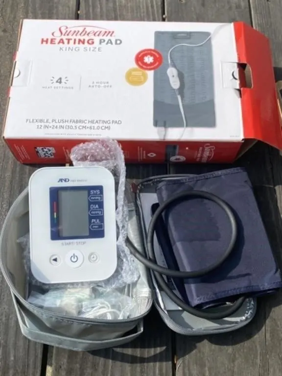 Heating Pad & Blood Pressure Monitor