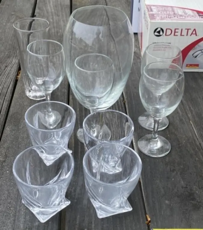 Stemware, Vases and Rocks Glasses