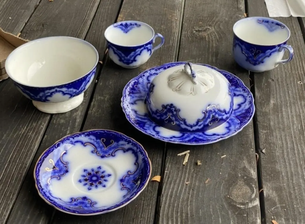 Flow Blue Dishes