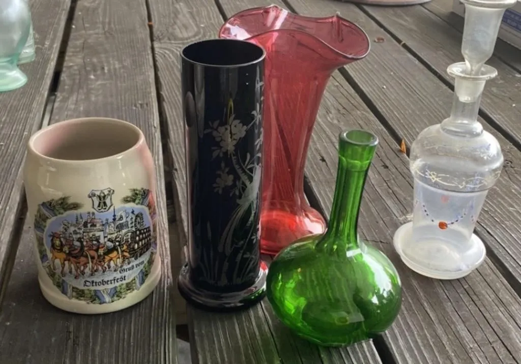 Stein and Vases