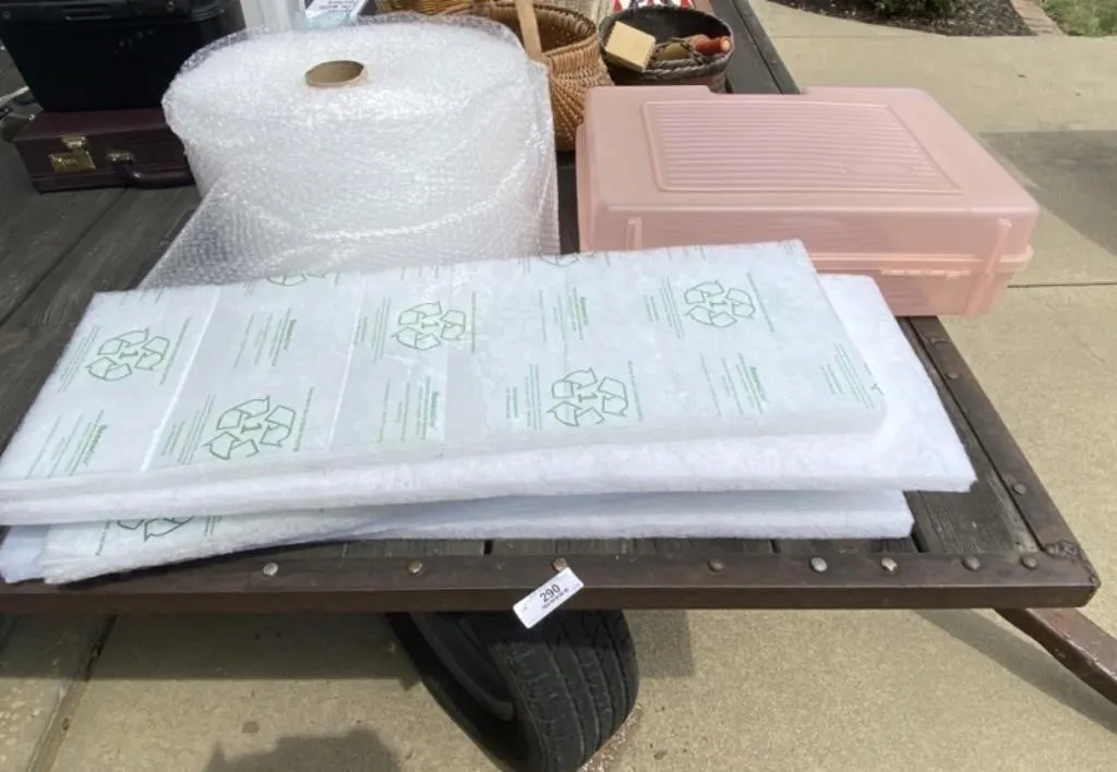 Tote of Bubble Wrap and Packing