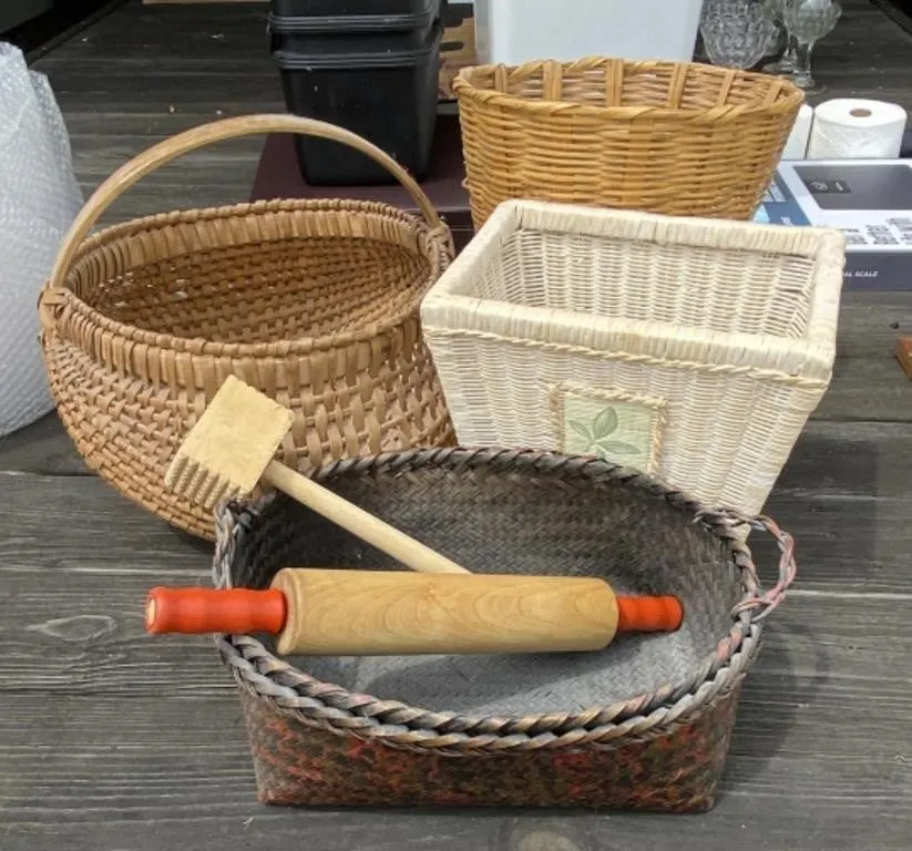 Baskets and Rolling Pin