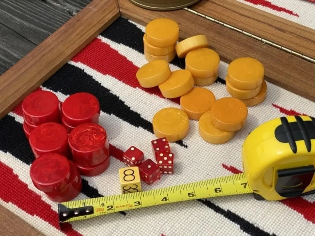 Katlin/Bakelite Game Pieces, Backgammon