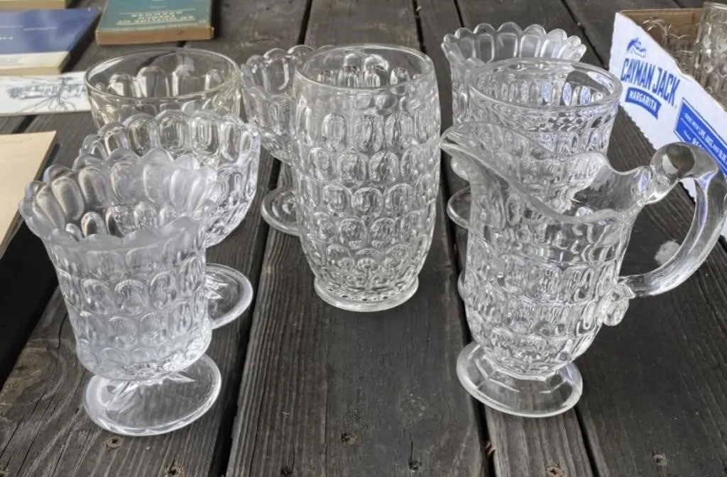 Thumbprint Pattern Glass