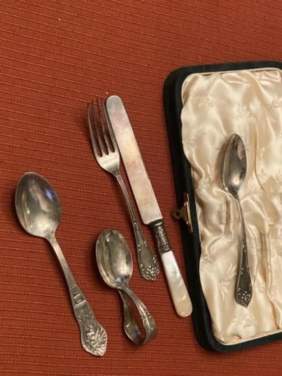 Child's Spoon, Mother of Pearl, Sterling