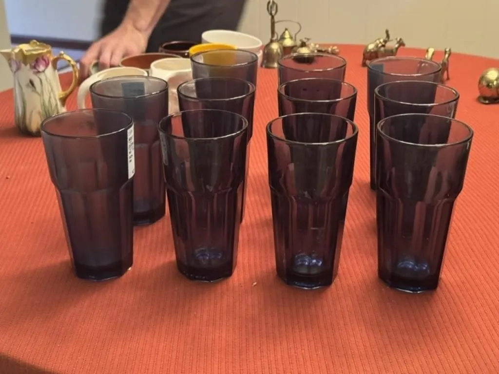 12 - Heavy Libby Water Glasses