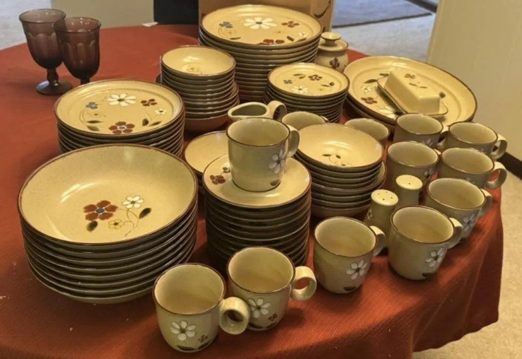 Large Set of Noritake Stoneware Dishes