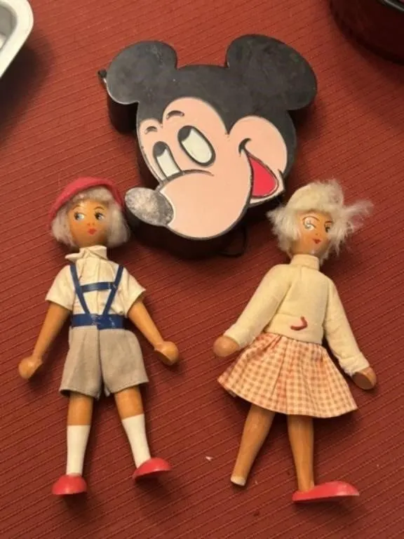 Mickey Mouse and Wood Dolls