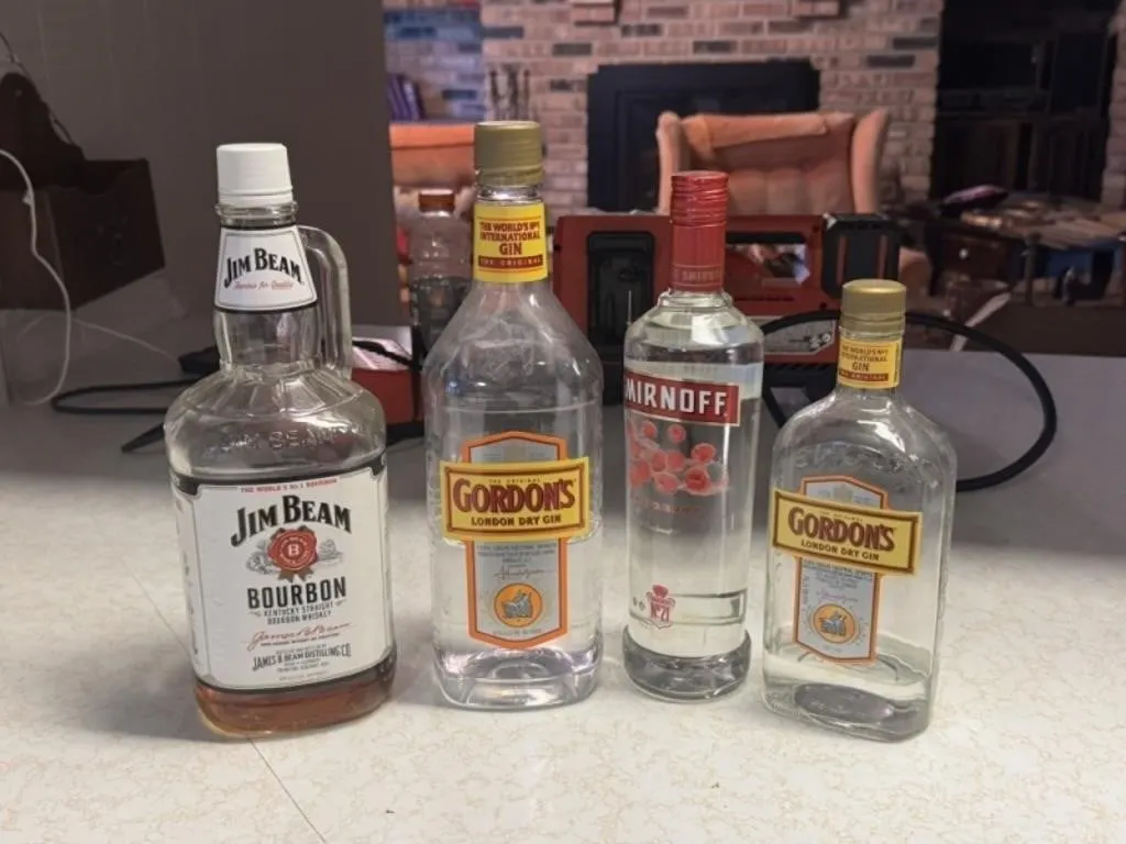 Gin and Vodka Bottles
