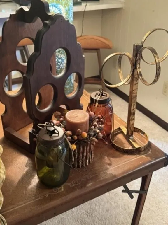 Wine Rack, Candles, Home Decor, Jars
