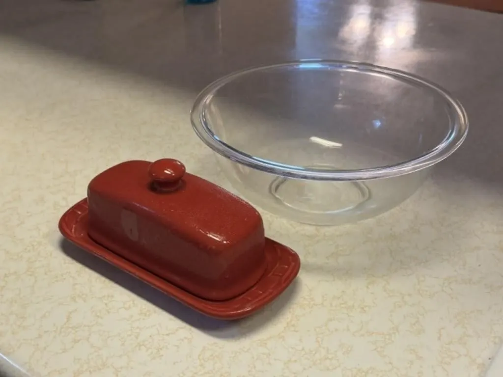 10" Mixing Bowl and Butter Dish
