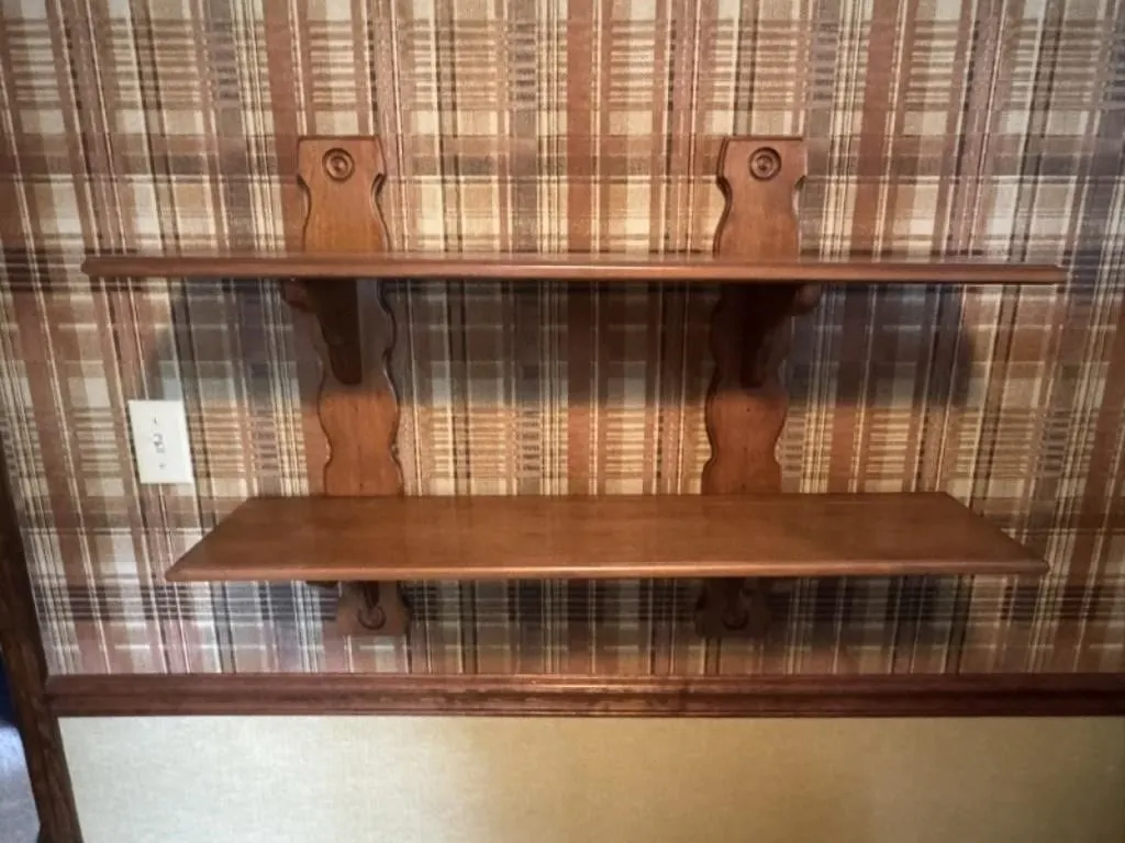 Ethan Allen Walnut Wall Shelf
