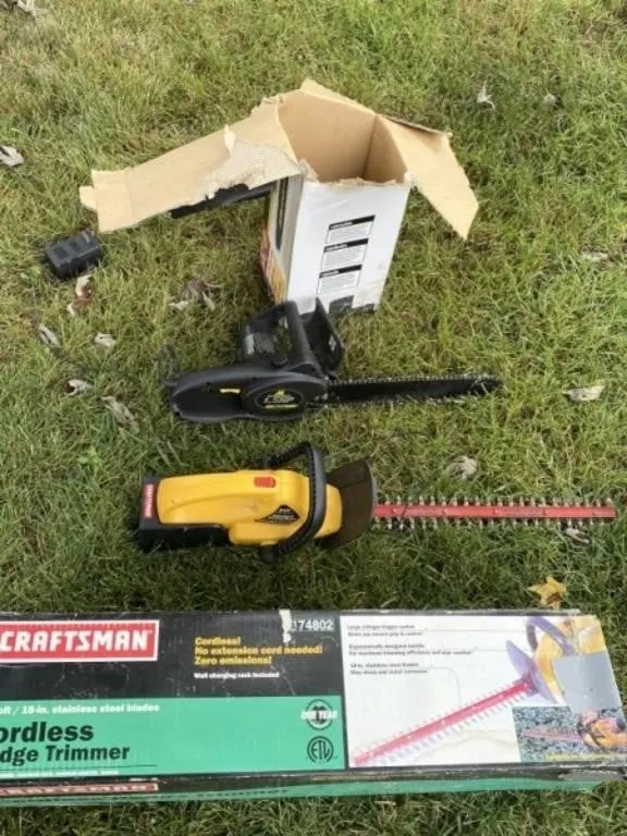 Hedge Trimmers and Chainsaw
