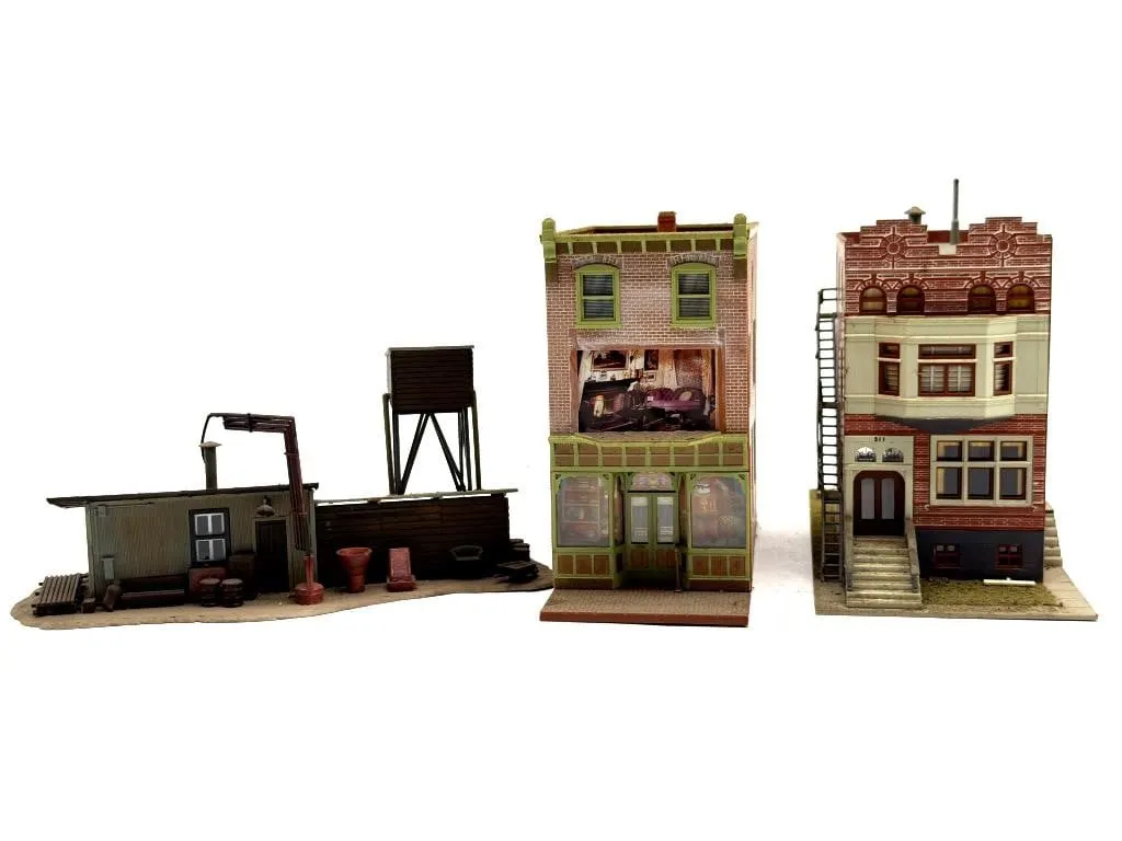 HO Scale Plastic Model Buildings 5” Tall and