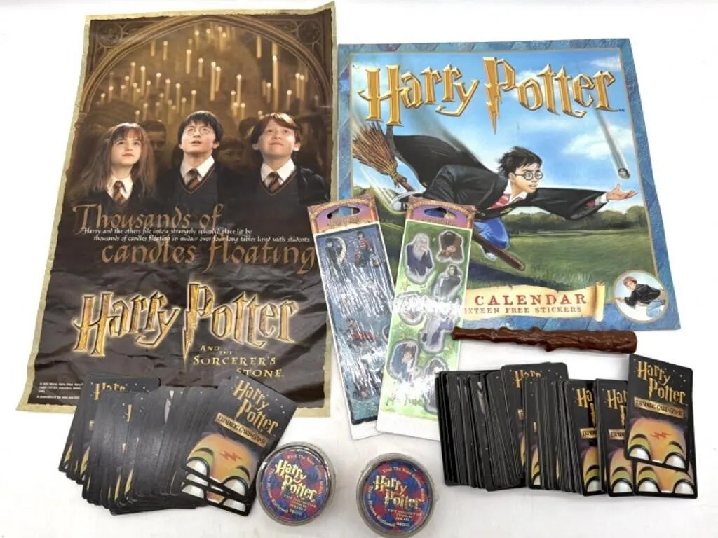 2002 Harry Potter Calendar, Poster, Stickers,