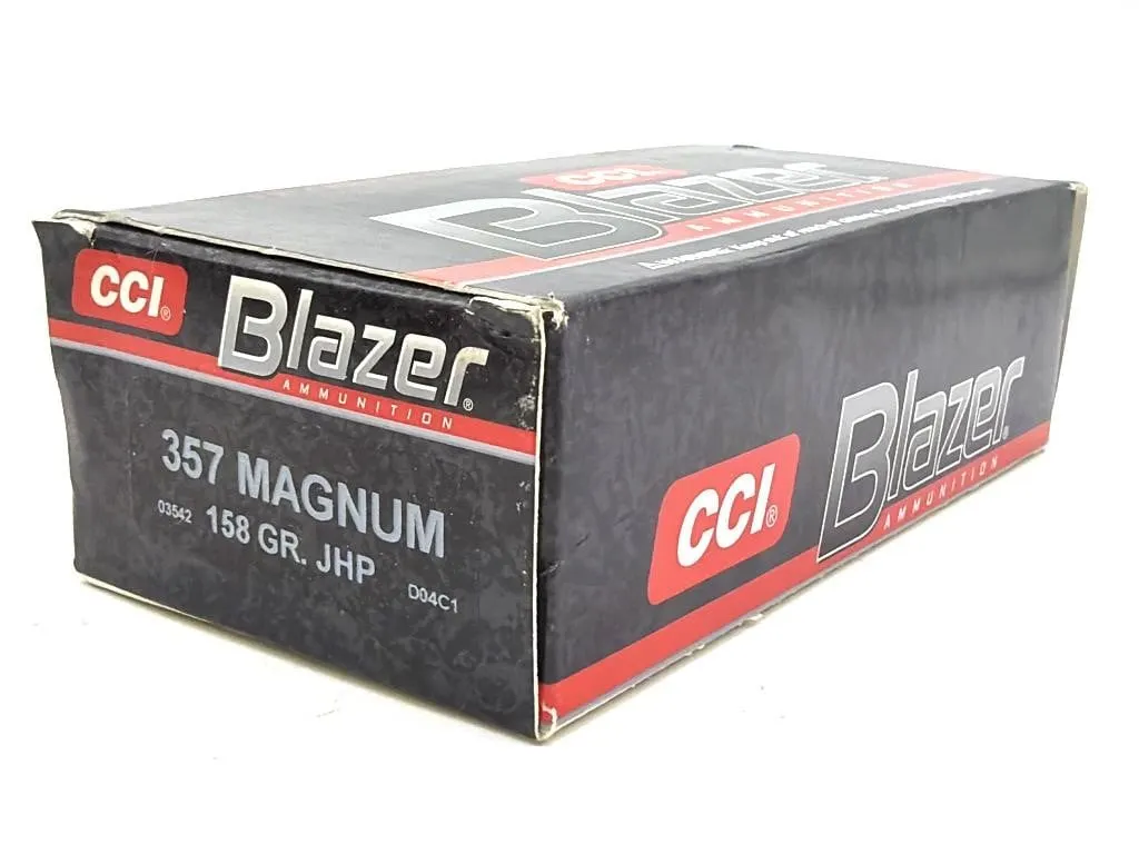 (50) Rounds Blazer 357 Magnum 158 Grain Jacketed