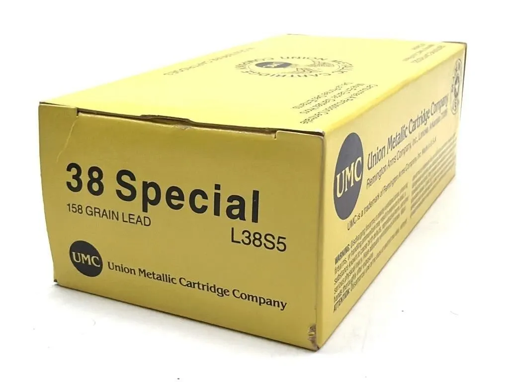 (50) Rounds UMC 38 Special 158 Grain Lead