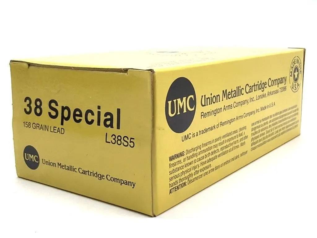 (50) Rounds UMC 38 Special 158 Grain Lead