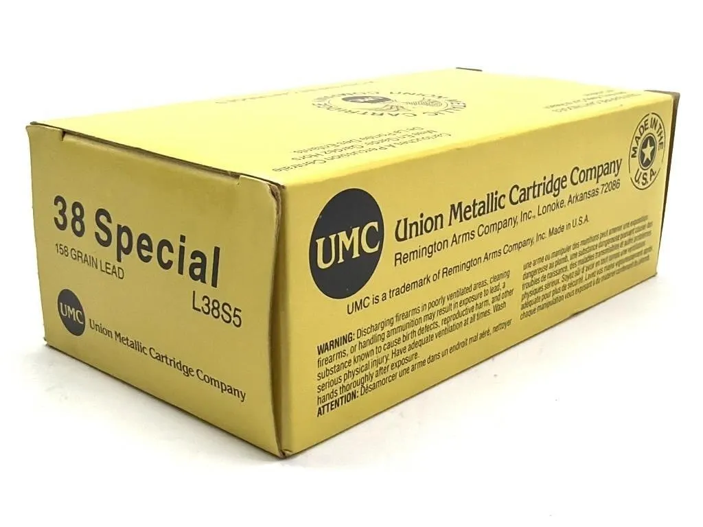 (50) Rounds UMC 38 Special 158 Grain Lead