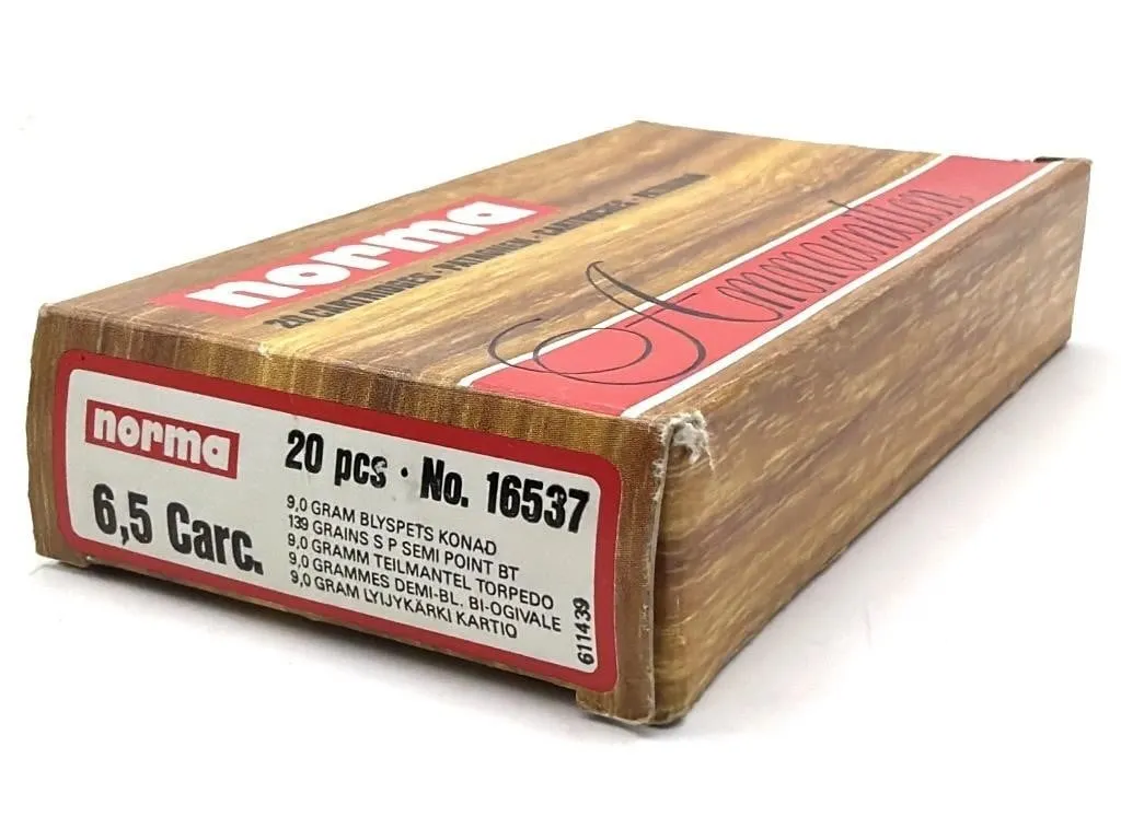 (18) Rounds Norma 6.5x52 Carcano 139 Grain