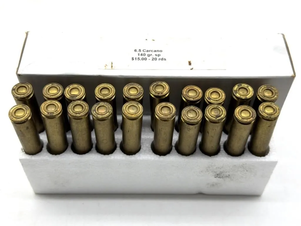 (20) Rounds 6.5 Carcano 140 Grain SP
