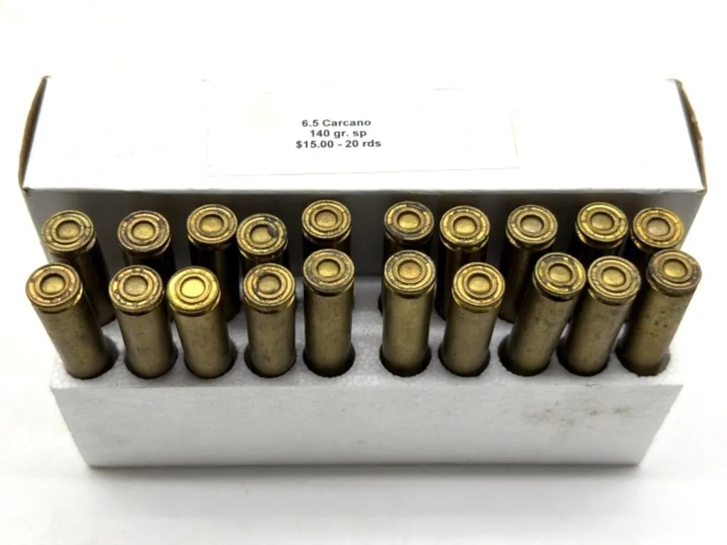 (20) Rounds 6.5 Carcano 140 Grain SP