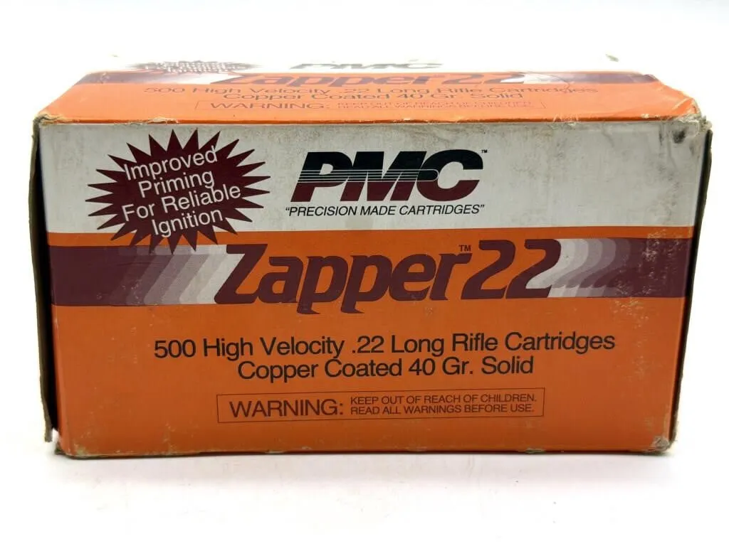 (500) Rounds PMC Zapper 22LR Copper Coated 40Gr