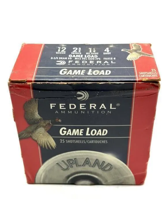 (25) Shotshells 12GA 2 3/4” 1 1/4oz 4-Shot