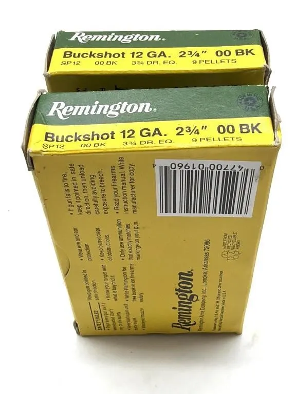 (10) Shotshells 12GA 2 3/4” 00 Buck Remington
