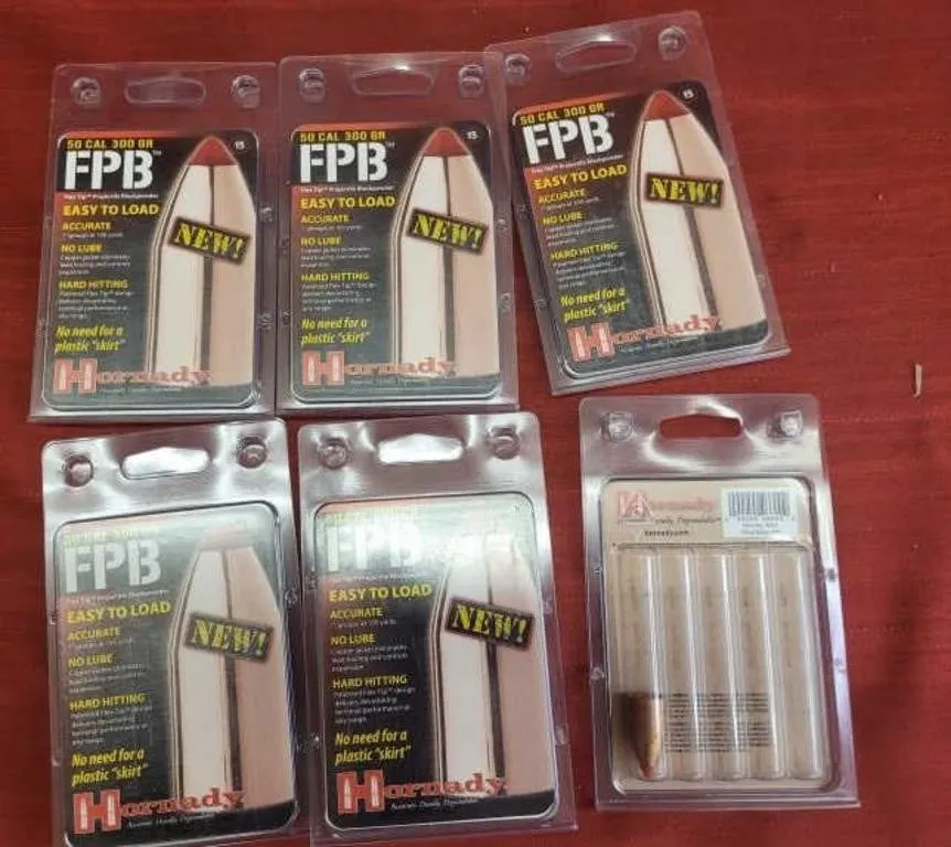 5 Packs Hornady .50 cal. FPB