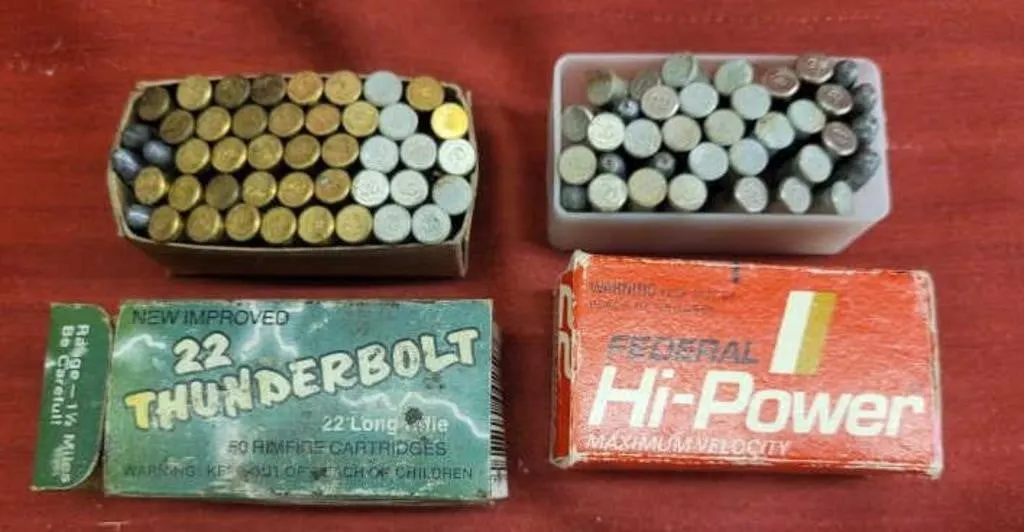 .22 cal Long Thunderbolt Rimfire Cartridges,