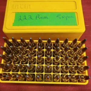 50 pcs Remington 222 cal Live Rounds