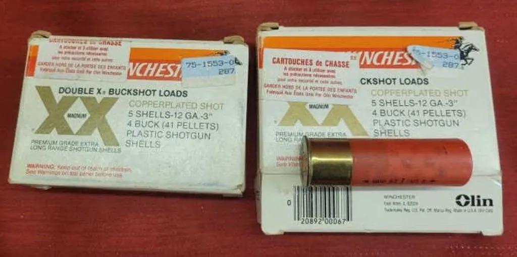 2 Boxes Winchester DoubleX Buckshot Loads 12