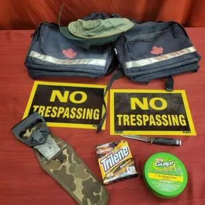 Saddle Bags, Small Knife ,Trilene 4# 220yd