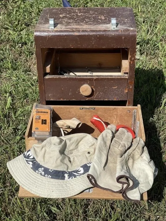 Shop-built tool caddy. Comes with a level, hat