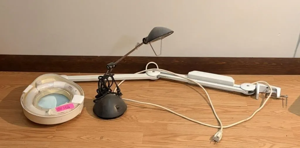Lamps- 2 desk lamps (one clamps to edge of desk)