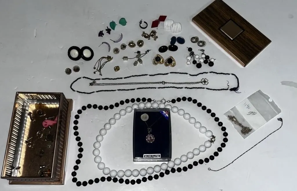 Costume Jewelry with Jewelry Box