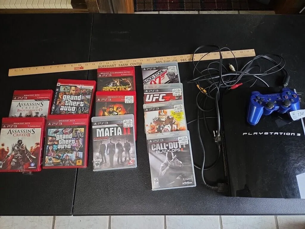 PlayStation 3 w/games (some never opened)