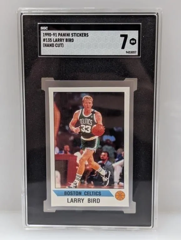 1990-91 Stickers Hand Cut Larry Bird #135 SGC 7