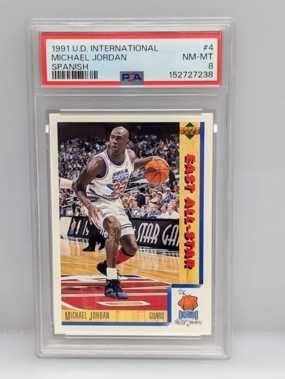1991 UD International Spanish Michael Jordan PSA 8