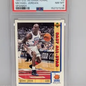 1991 UD International Spanish Michael Jordan PSA 8